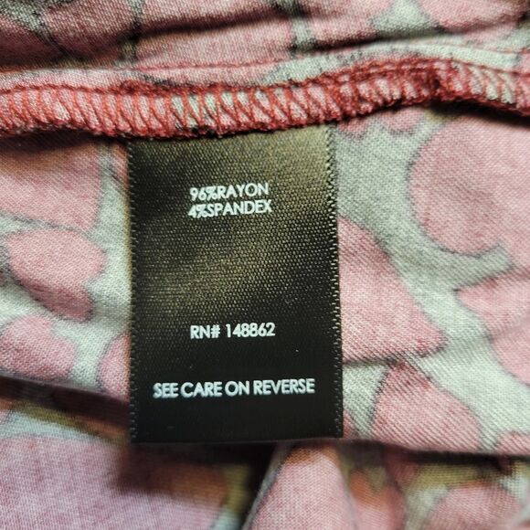 Torrid Midi Challis Skater Dress Red Heart Patterned Dress Women's Plus Size 5X - Picture 11 of 15